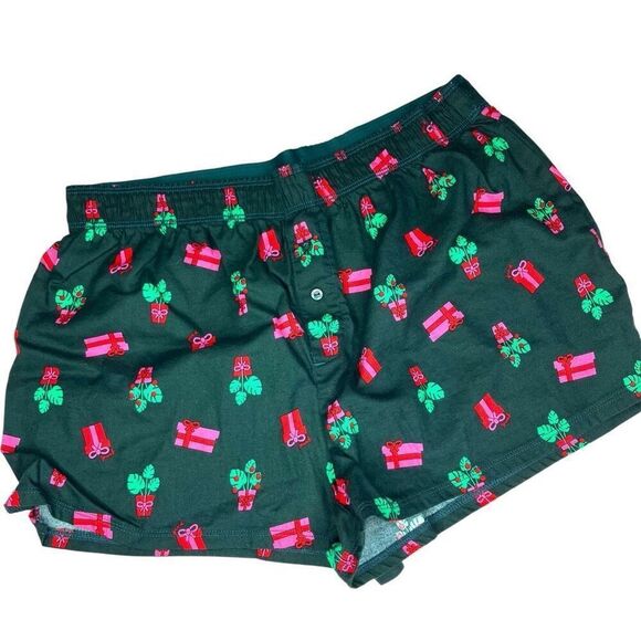 PINK Sleepwear Sleep Shorts Christmas Gifts Design S - Picture 1 of 5